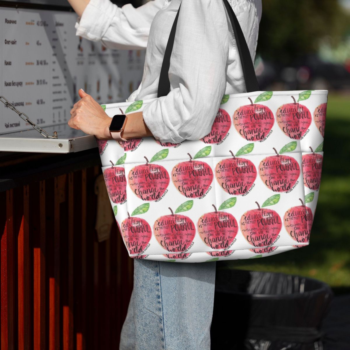 Yoga Fitness Quotes - Bolsa tote grande para praia, esporte,