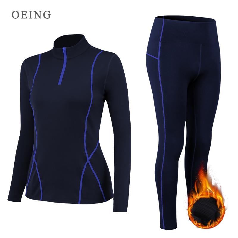 Yoga Fitness Kleidung - Inverno velo térmico yoga terno estiramento