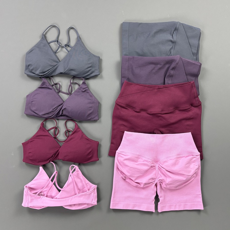 Yoga Fitness Kit - Conjunto de Shorts de Cintura Alta