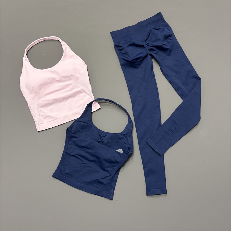 Yoga Fitness Kleidung - Conjunto de Roupas Esportivas Halter Neck