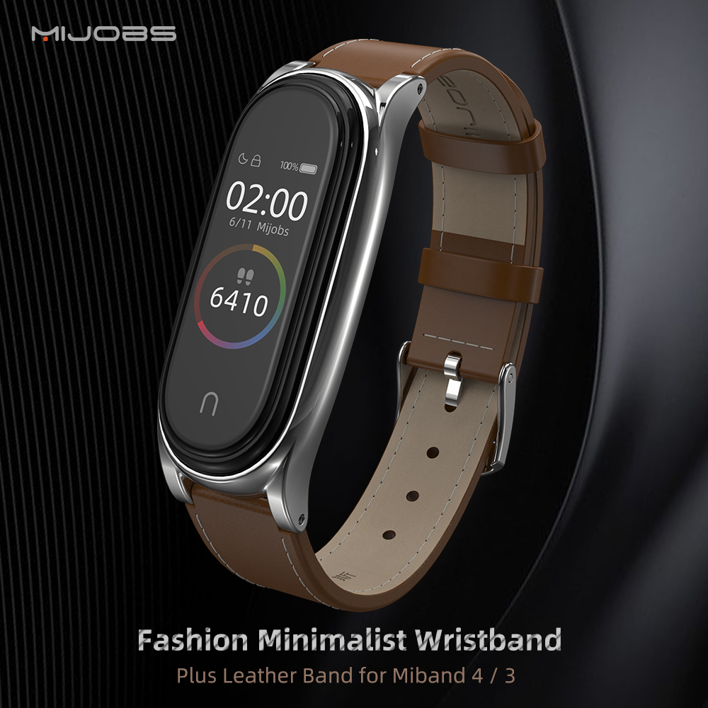 Pulseira de Couro Genuíno para - Fitness Tracker Band avaliação e preço