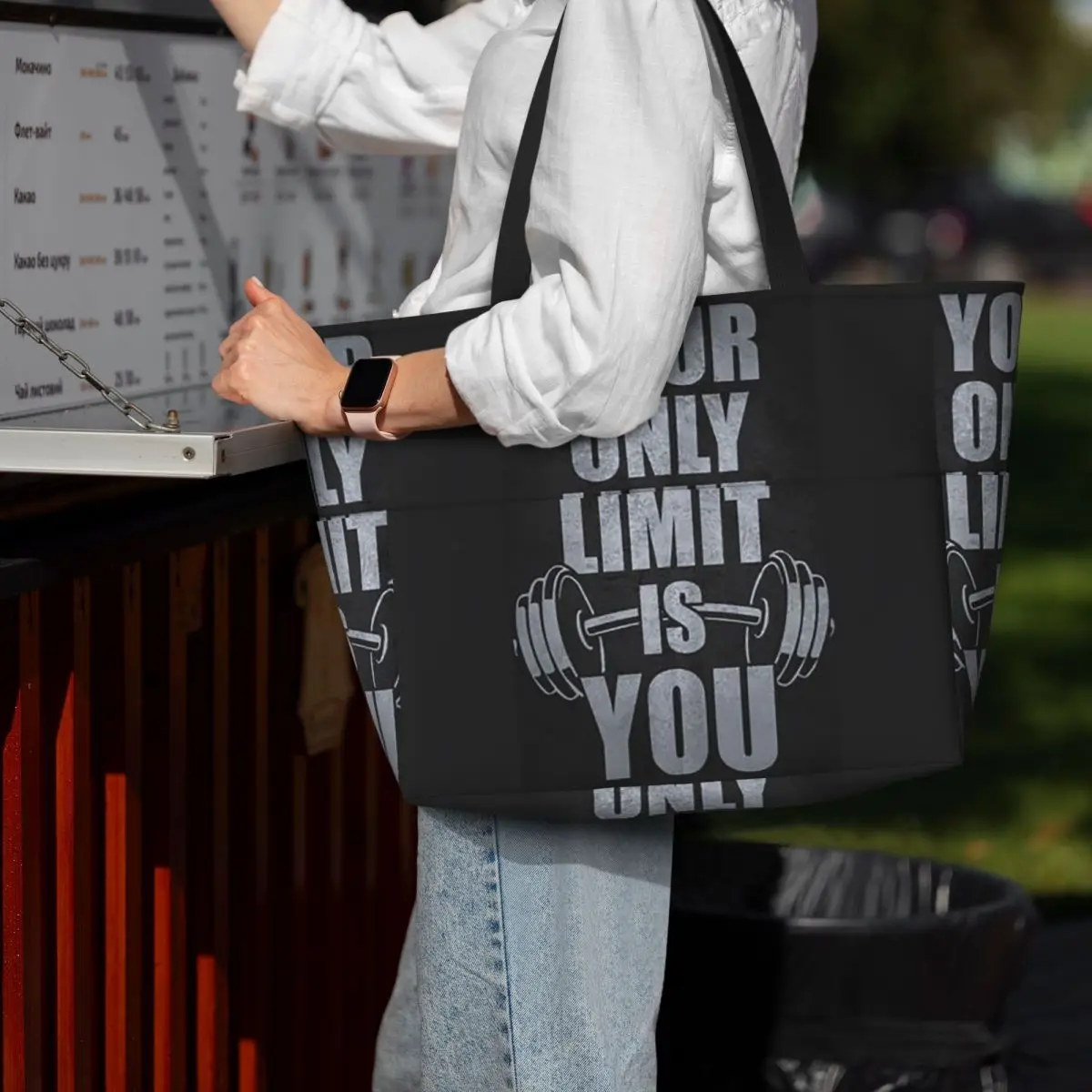 Bolsa de praia com citações mo - Yoga Fitness Quotes avaliação e preço