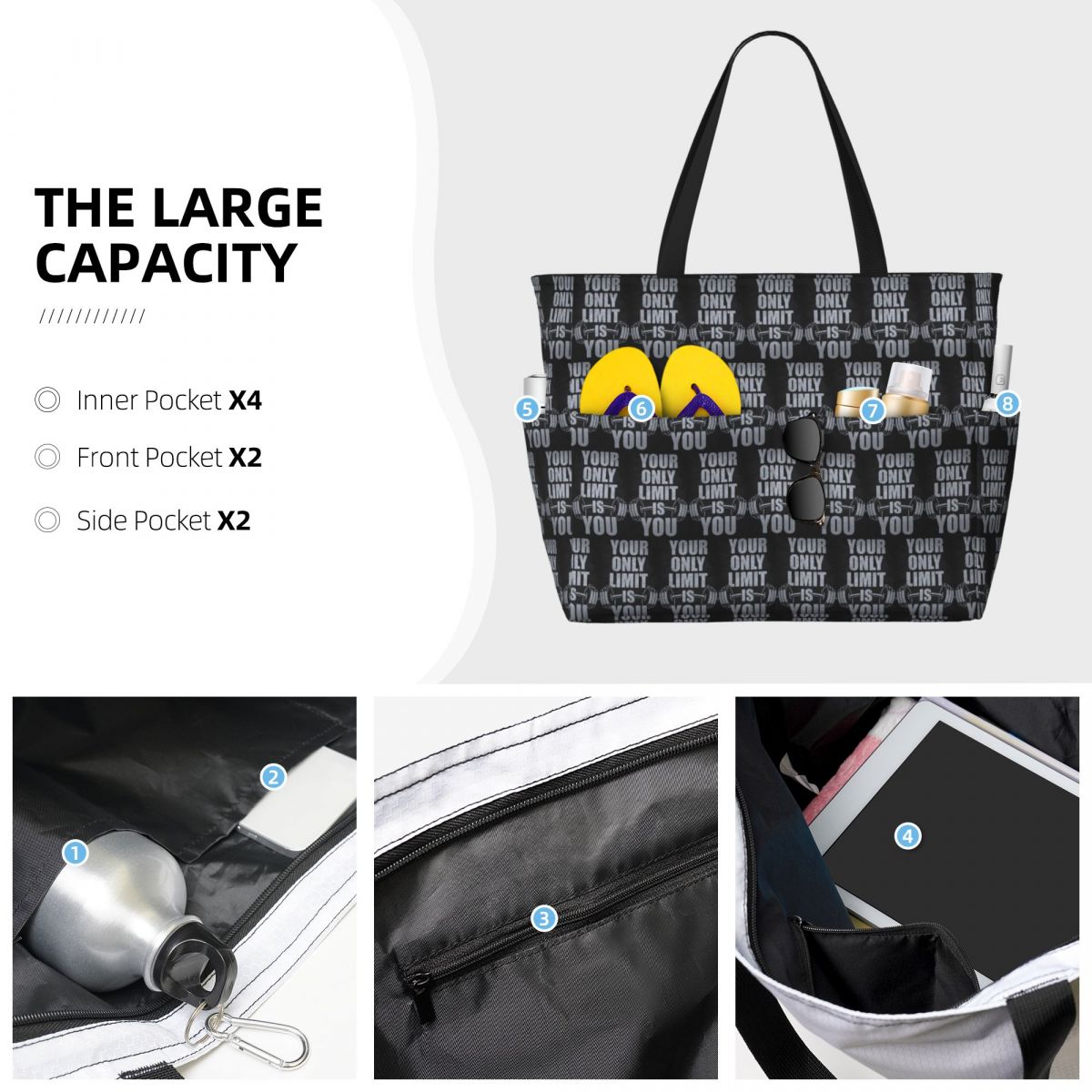 Bolsa de Praia Motivacional pa - Yoga Fitness Quotes avaliação e preço