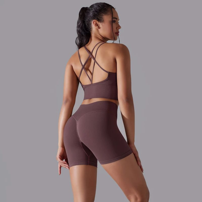 Sexy conjuntos de yoga feminin - Yoga Fitness Kleidung avaliação e preço