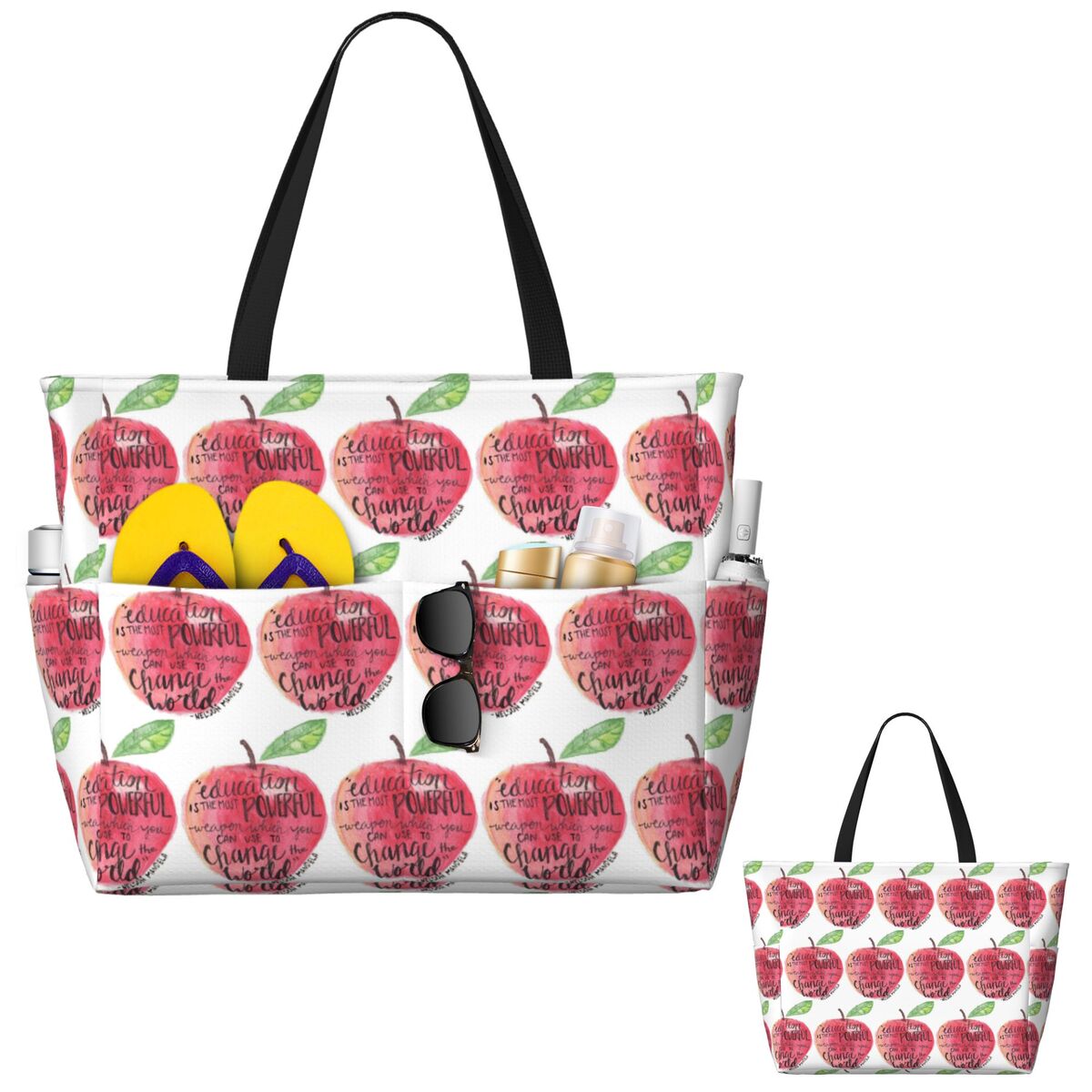 Bolsa tote grande para praia,  - Yoga Fitness Quotes avaliação e preço