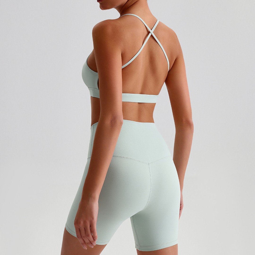 Cor sólida de alto impacto sól - Yoga Fitness Kleidung avaliação e preço